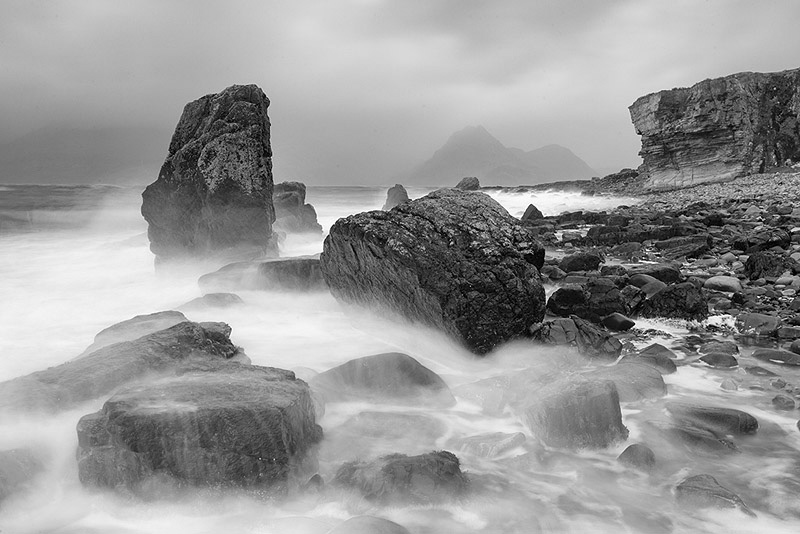 Elgol beach and view to Cuillins, Isle of Skye, Scotland
