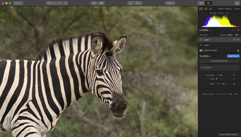 how to reduce noise luminar 2018