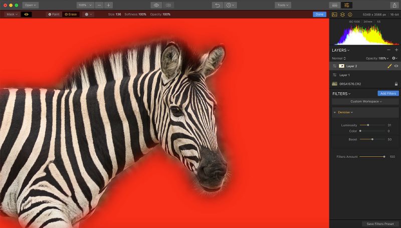 how to reduce noise luminar 2018