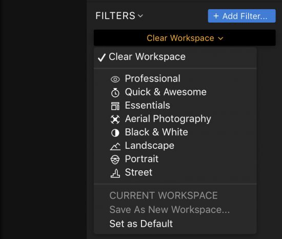 luminar sidebar