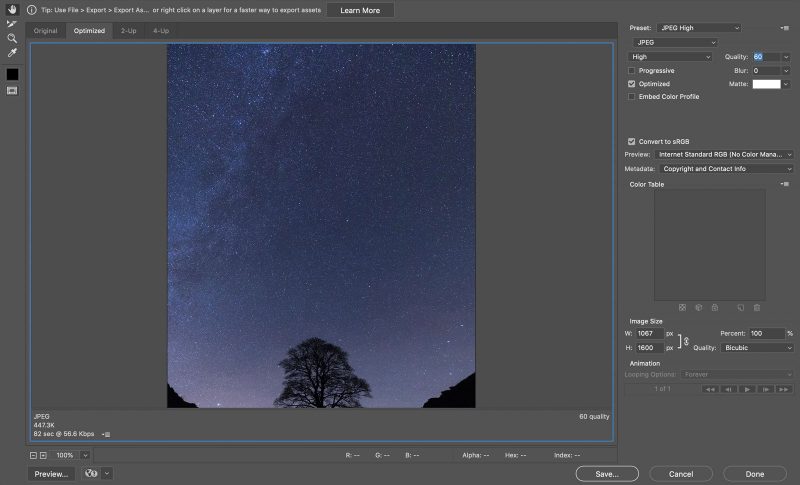 Reduce the size of a photo in photoshop