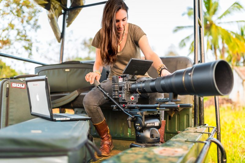 Wildlife photographer Shannon Wild photographing wildlife
