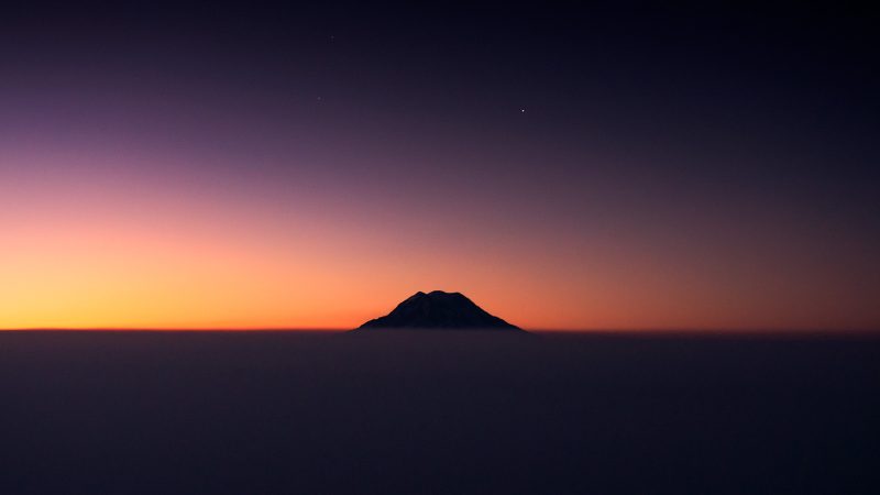 Mt Rainer, Washington, sunrise photograph