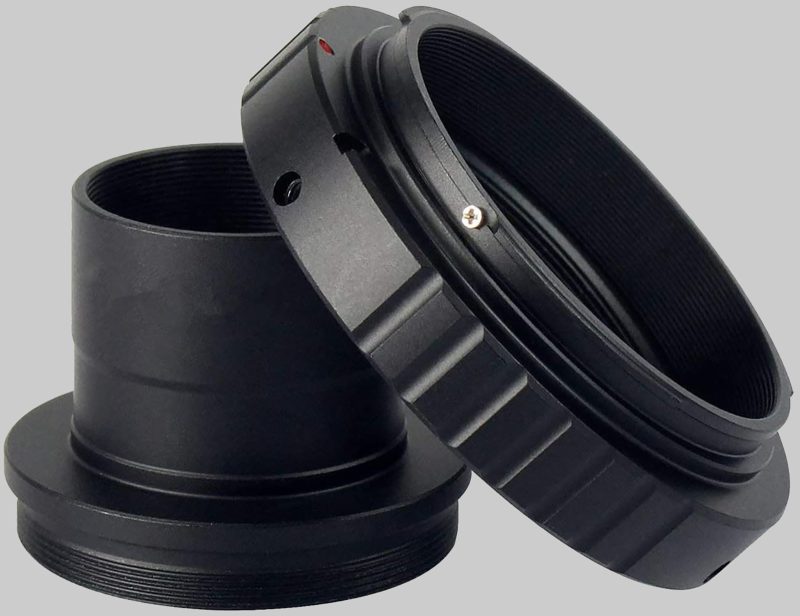 standard Tadapter that fits inside a focuser and T-ring - telescope photography