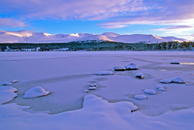 Lochs in winter Cairngorms