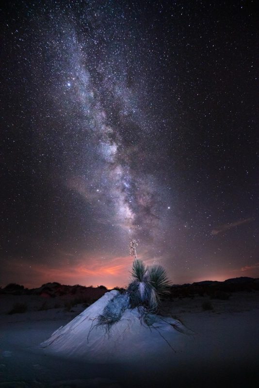 white snads national park milky way photography